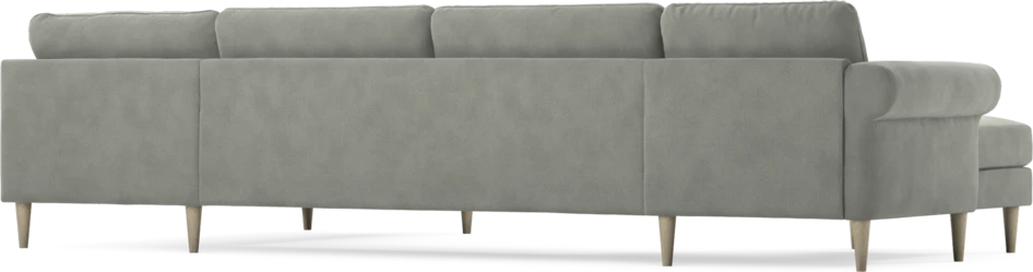 Bridge - 3-sits soffa med schäslong vänster och divan höger - Grå