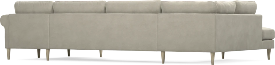 Bridge - 3-sits soffa med divan vänster och schäslong höger - Brun