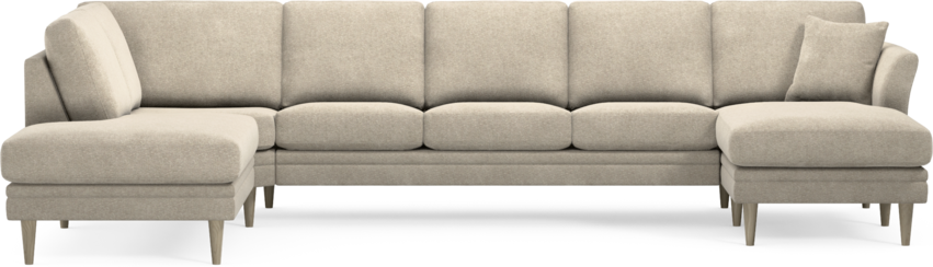 Eden - 3-sits soffa med divan vänster och schäslong höger - Beige