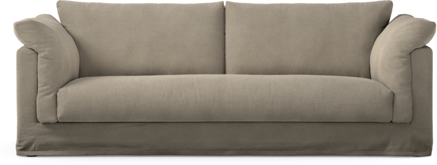 Cherrie - 3-sits soffa, hel dyna och kappa - Beige