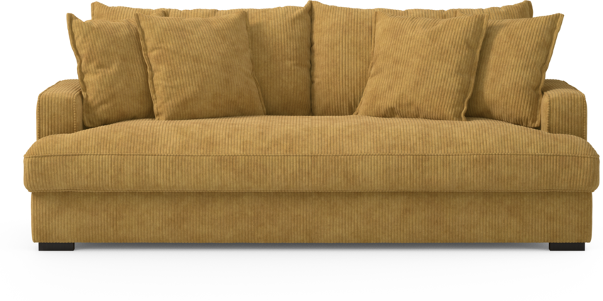 Mila - 3-sits soffa, hel dyna - Gul