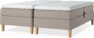 Delux Sense - Ställbar säng, dubbelsäng med bäddmadrass - Beige