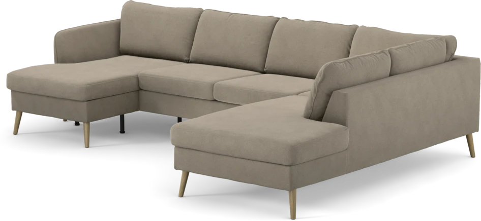 County - 3-sits soffa med schäslong vänster och divan höger - Beige