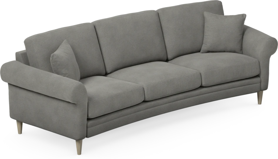 Eden - 3-sits soffa svängd - Grå