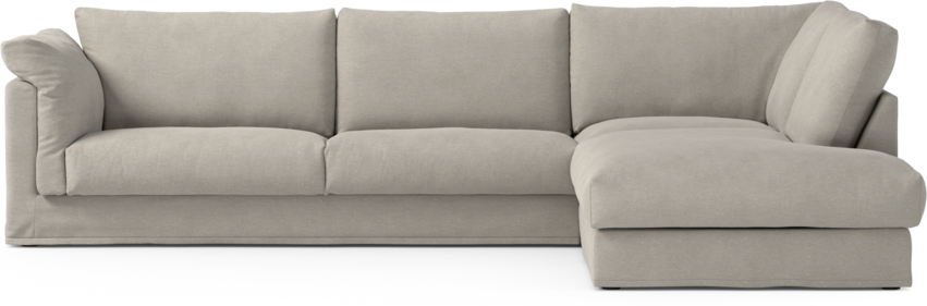 Cherrie Klädsel - 3-sits soffa med divan höger - Grå
