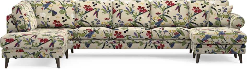Eden - 3-sits soffa med divan vänster och schäslong höger - Flerfärgad