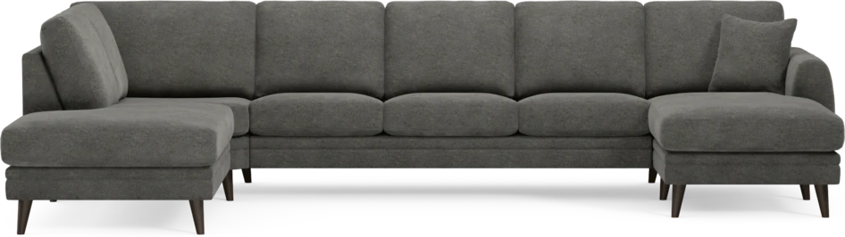 Eden - 3-sits soffa med divan vänster och schäslong höger - Grå