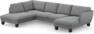 Madison Lux - 2-sits soffa med divan vänster och schäslong höger - Grå