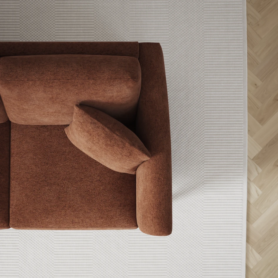 Eden - Hörnsoffa, 3+3-sits - Orange