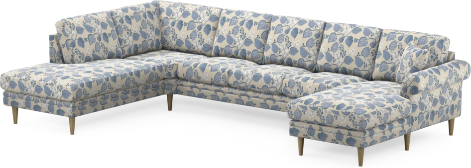 Eden - 3-sits soffa med divan vänster och schäslong höger - Flerfärgad