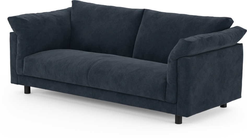 Cherrie - 2,5-sits soffa, hel dyna, fast klädsel - Blå