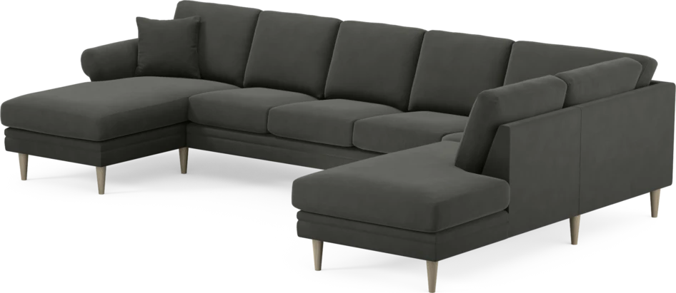 Eden - 3-sits soffa med schäslong vänster och divan höger - Grå