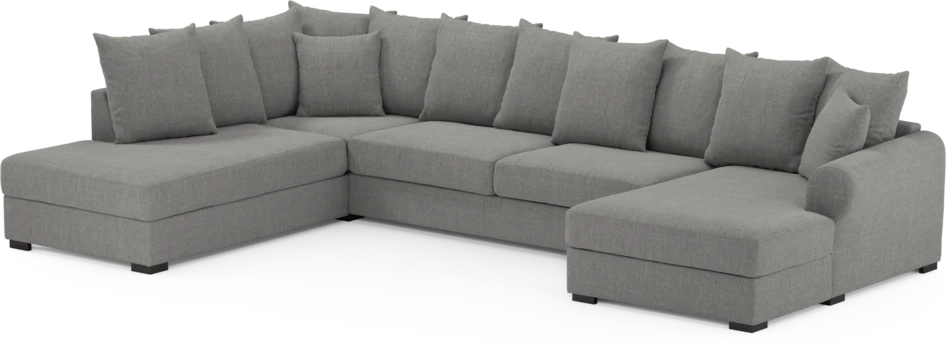 Town - 3-sits soffa med divan vänster och schäslong höger - Grå