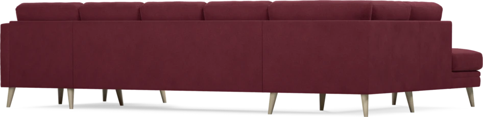 Eden - 3-sits soffa med divan vänster och schäslong höger - Röd
