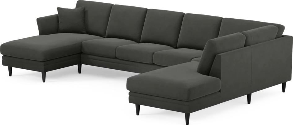 Eden - 3-sits soffa med schäslong vänster och divan höger - Grå