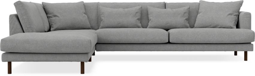 Harper - 3-sits soffa med divan vänster - Grå