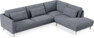 Willow - 3-sits soffa med divan höger, fast klädsel - Blå