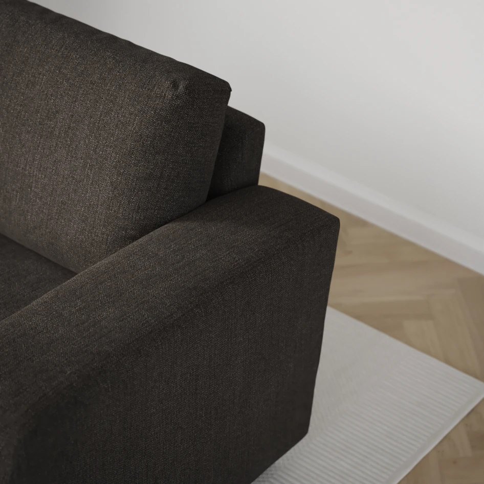 Friday - Hörnsoffa, 2,5+1,5-sits - Brun