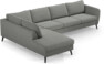 County - 3-sits soffa med divan vänster - Grå