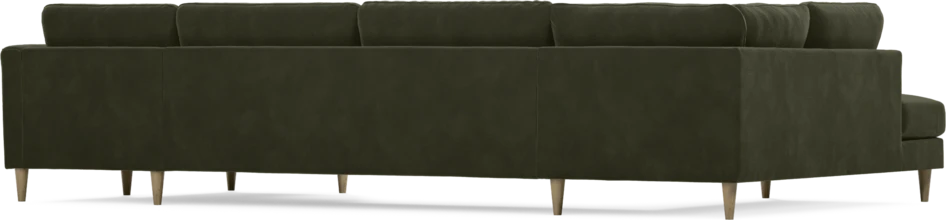 Bridge - 3-sits soffa med divan vänster och schäslong höger - Grön