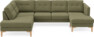 Rio - 3-sits soffa med divan vänster och schäslong höger - Grön