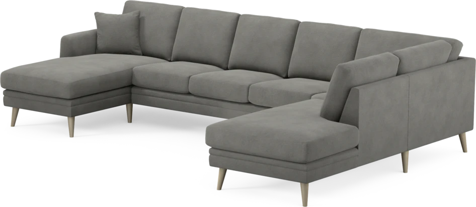 Eden - 3-sits soffa med schäslong vänster och divan höger - Grå