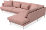 Harper - 3-sits soffa med divan höger - Rosa