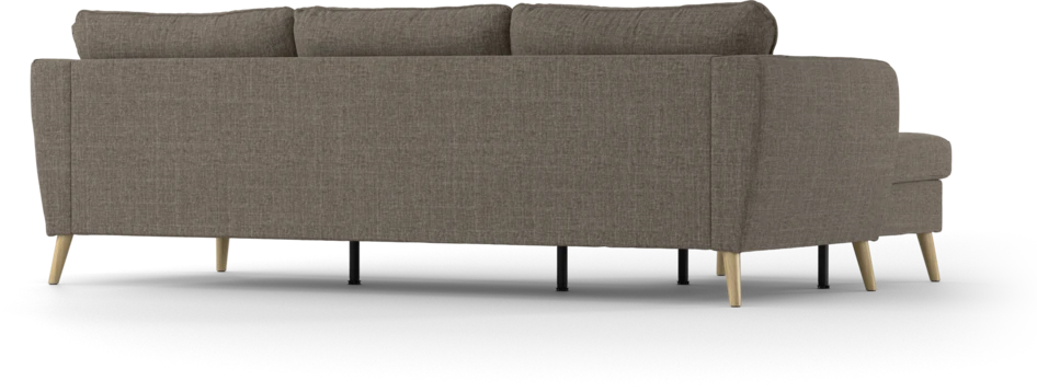 County - 3-sits soffa med flyttbar schäslong - Brun