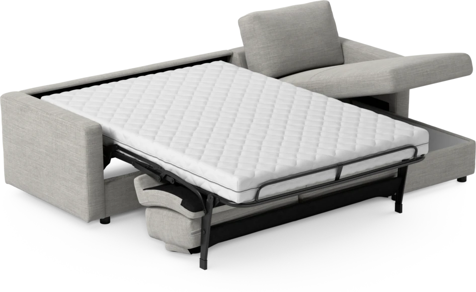 Lindö - Bäddsoffa 2,5-sits med schäslong, vändbar - Brun