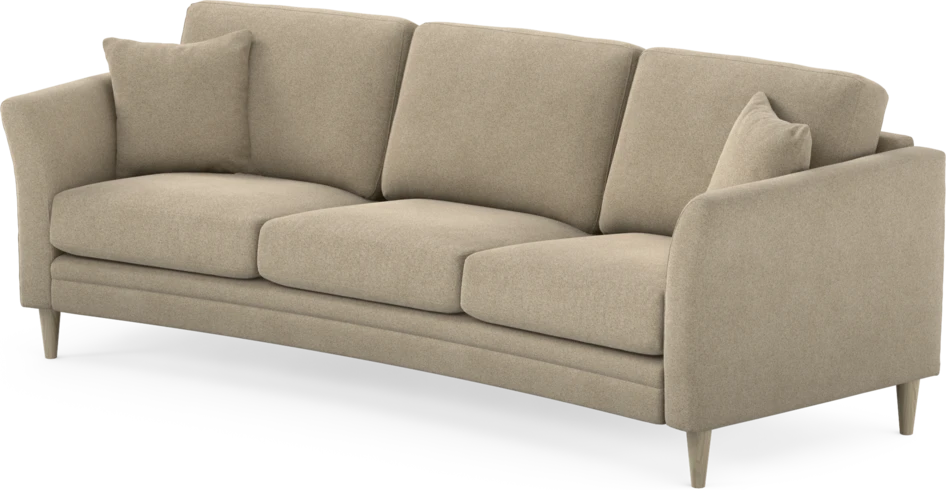 Eden - 3-sits soffa svängd - Beige