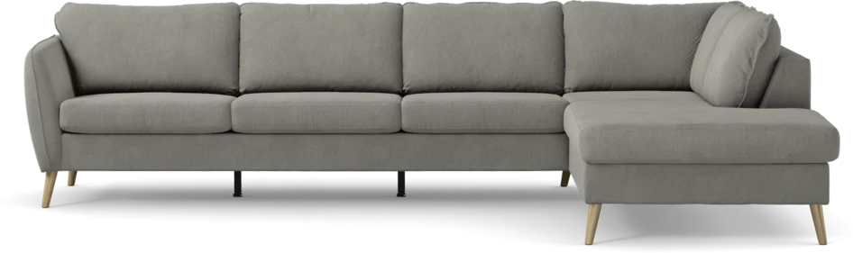 County - 3-sits soffa med divan höger - Grå
