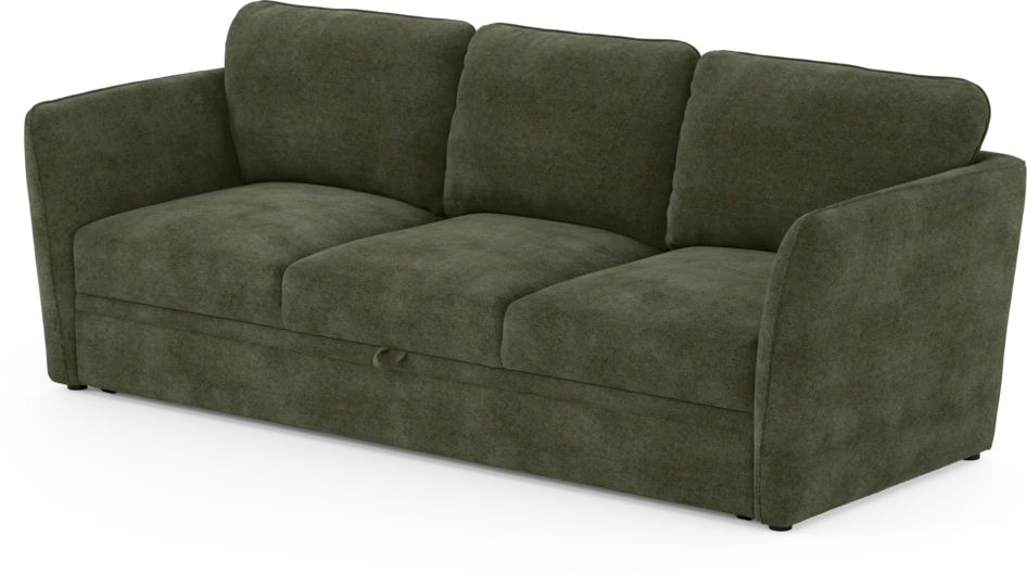 Öland - Bäddsoffa 3-sits, längsbäddad - Grön