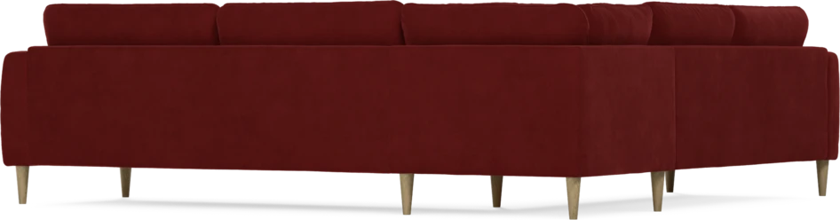 Bridge - Hörnsoffa, 2+3-sits - Röd