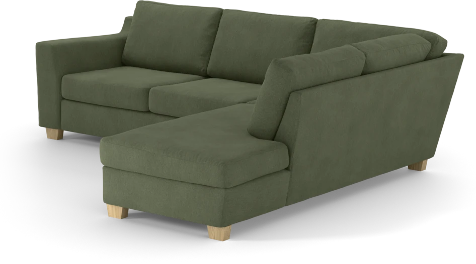 Friday - 2,5-sits soffa med divan höger - Grön