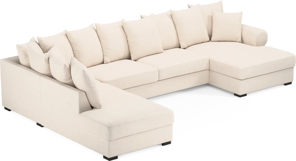Town - 3-sits soffa med divan vänster och schäslong höger - Vit