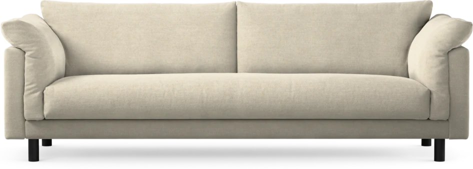 Cherrie - 4-sits soffa, hel dyna, fast klädsel - Beige