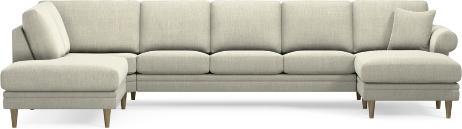 Eden - 3-sits soffa med divan vänster och schäslong höger - Beige