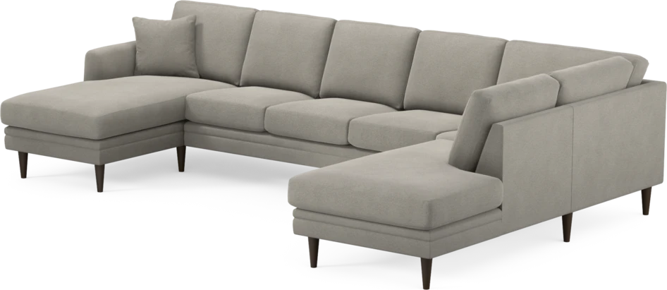 Eden - 3-sits soffa med schäslong vänster och divan höger - Grå