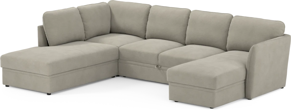 Öland - Bäddsoffa med divan vänster och schäslong höger - Brun