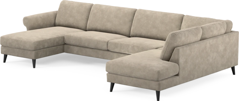Bridge - 3-sits soffa med schäslong vänster och divan höger - Beige