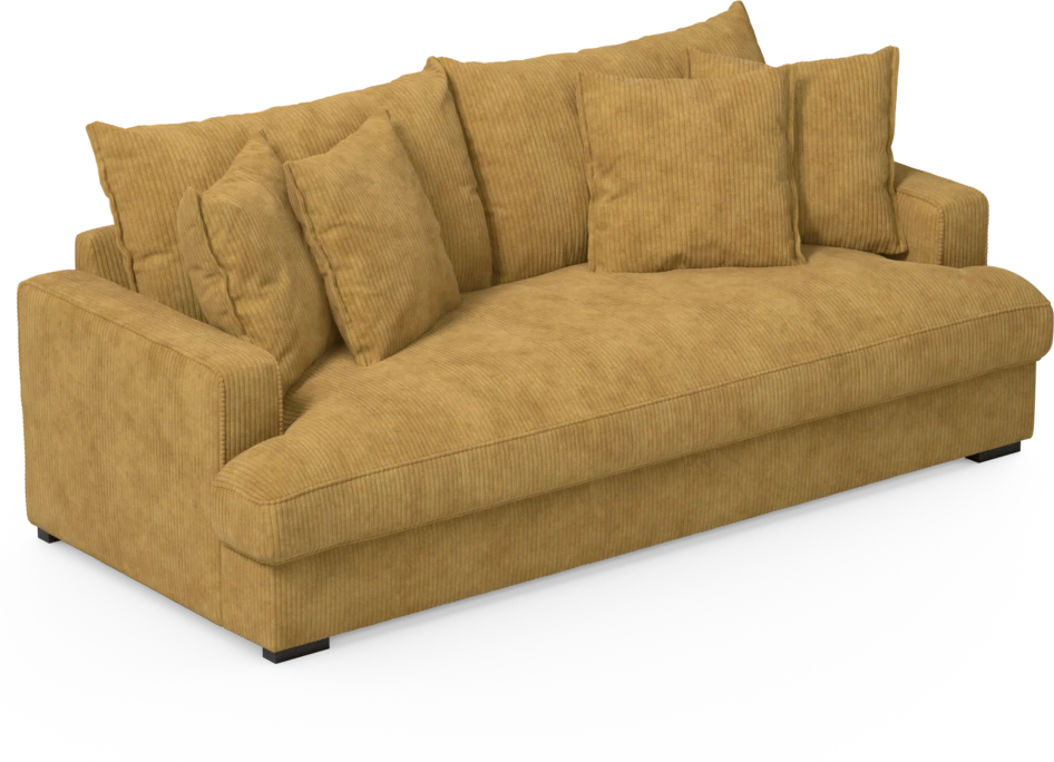 Mila - 3-sits soffa, hel dyna - Gul