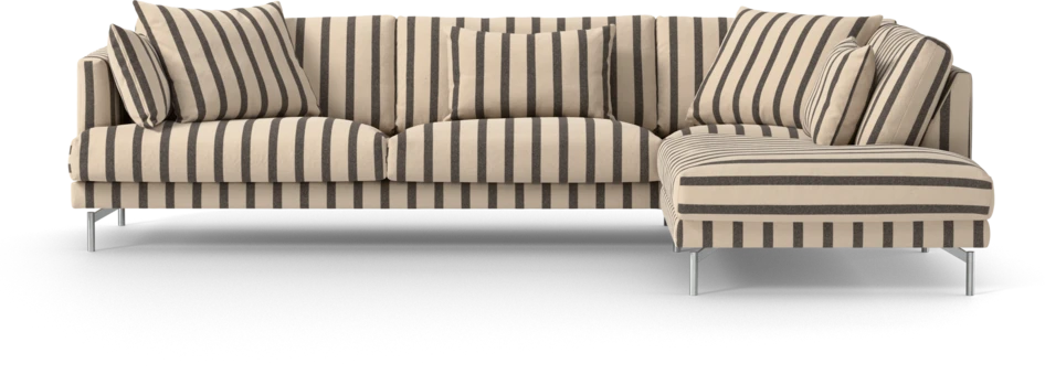 Harper - 3-sits soffa med divan höger - Flerfärgad