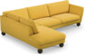 Madison - 3-sits soffa med divan vänster - Gul