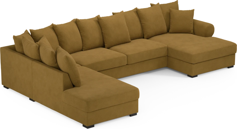 Town - 3-sits soffa med divan vänster och schäslong höger - Gul
