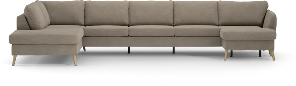 County - 4-sits soffa med divan vänster och schäslong höger - Beige