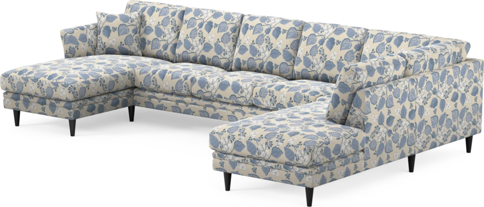 Eden - 3-sits soffa med schäslong vänster och divan höger - Flerfärgad