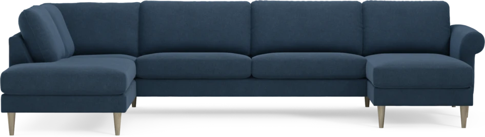 Bridge - 3-sits soffa med divan vänster och schäslong höger - Blå