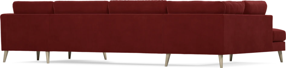 Bridge - 3-sits soffa med divan vänster och schäslong höger - Röd