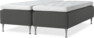 Delux Dream - Ramsäng, dubbelsäng med bäddmadrass - Grå
