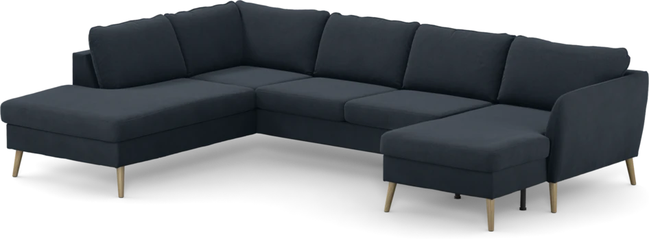 County - 3-sits soffa med divan vänster och schäslong höger - Blå